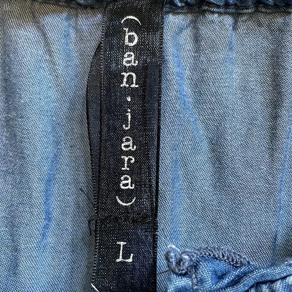 Ban•Jara NEW with tags Denim/ embroidered dress . SZ Large - Picture 2 of 7